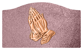 DASHELL-516-CP-SH-OR Copper Praying Hands Shimmer Orchid Background